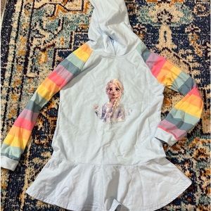 Elsa hooded long sleeve shirt. Never worn. Pen mark as shown